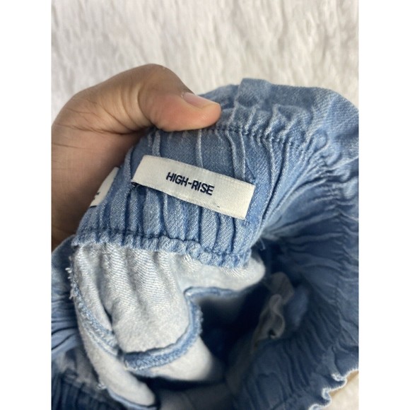 HOLLISTER High Rise Blue Chambray Denim Paperback Joggers Womens SZ S - Picture 11 of 13